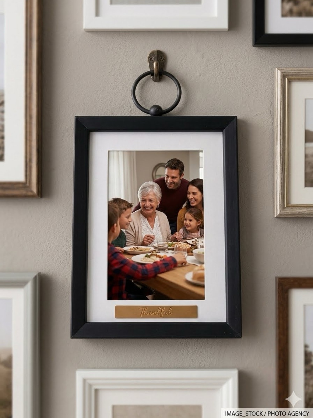 Black Hanging Picture Frame Thankful